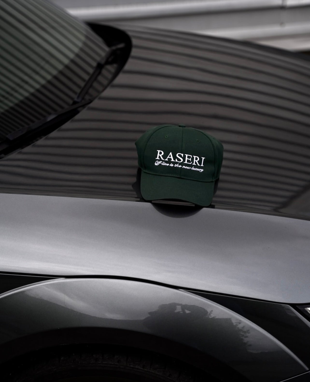British racing green cap