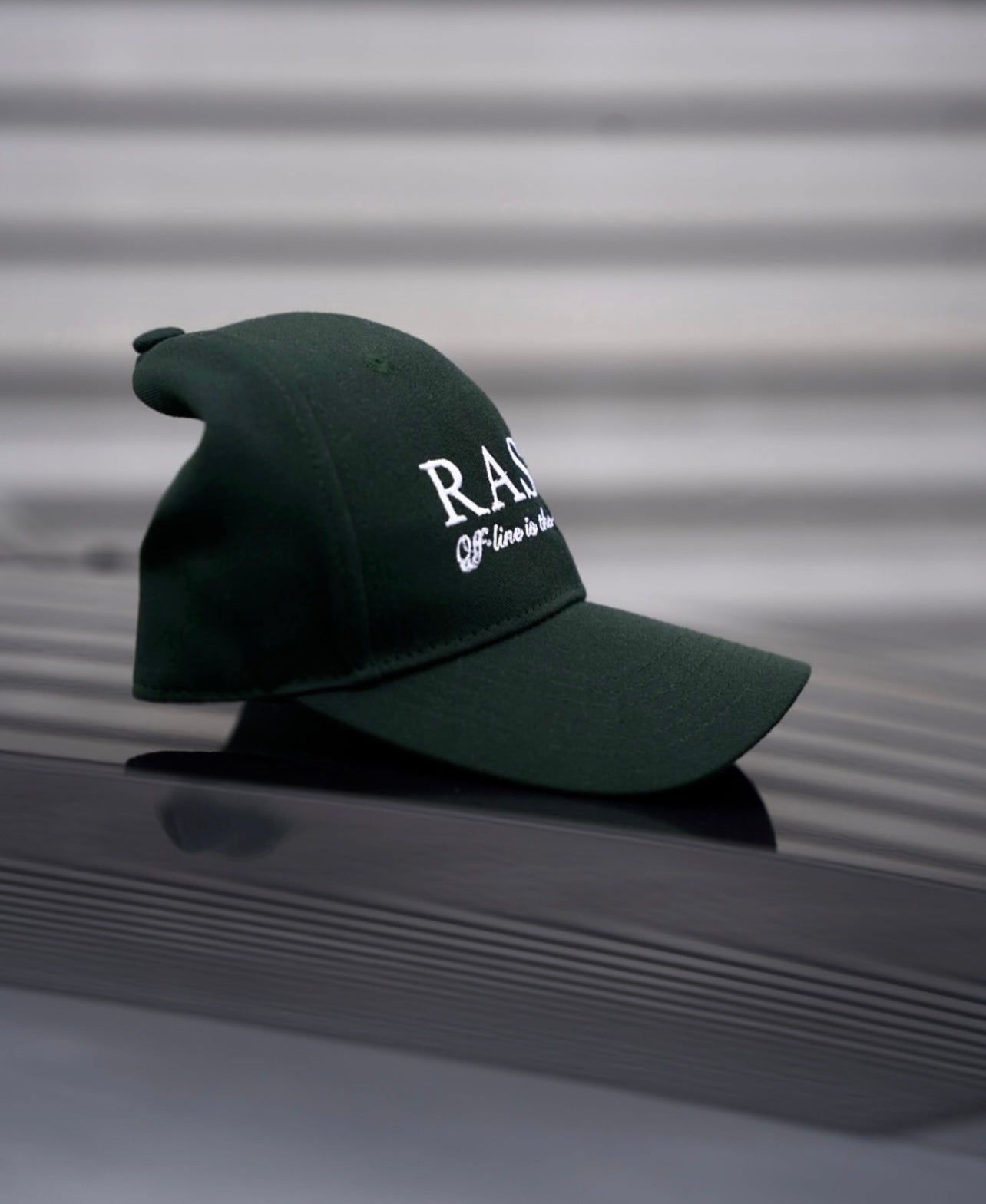 British racing green cap