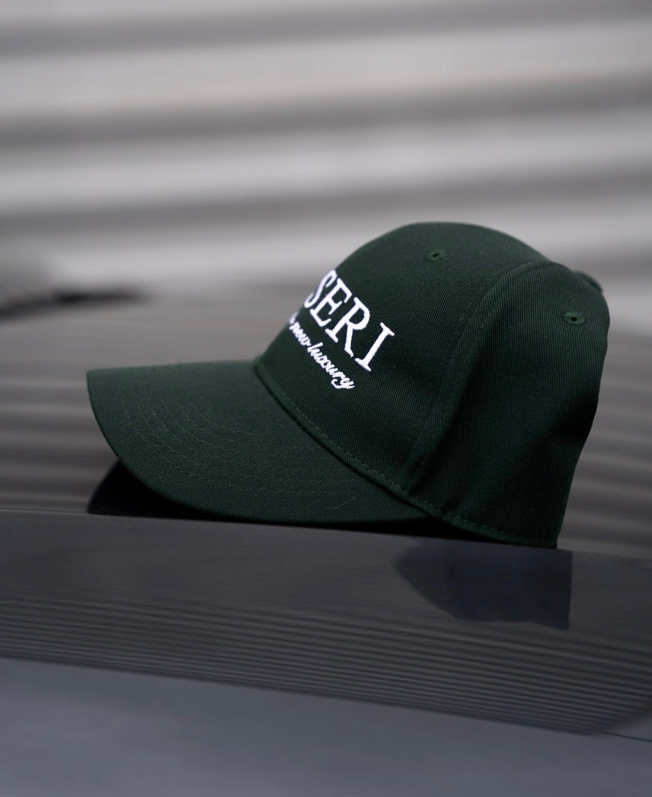 British racing green cap